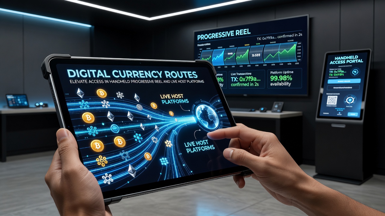 Handheld device displaying live host interaction alongside progressive reel outcomes and crypto transaction confirmations
