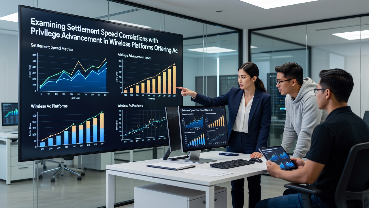 Analytics dashboard displaying settlement speed metrics alongside loyalty tier progression charts for wireless gaming platforms